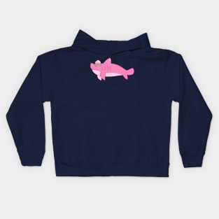 Peach Fruit Shark Kids Hoodie